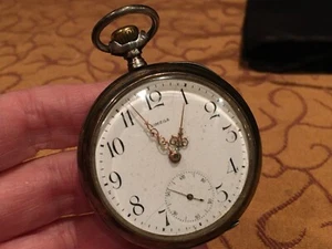 Reloj de bolsillo Omega 15 joyas ~ ""Ganador de premios"" 50 mm ~ plata .800 - Imagen 1 de 11