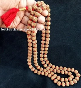 Best Quality 5 Mukhi Rudraksha Mala / Five Face Rudraksh 12 MM -109 beads~ Lab - Picture 1 of 4