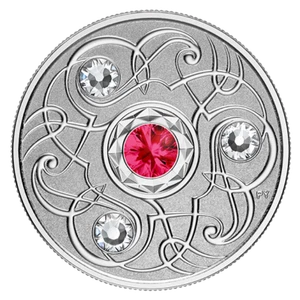 2020 NGC Reverse Proof 70 Birthstone July Silver Coin with Swarovski Crystals - Picture 1 of 6