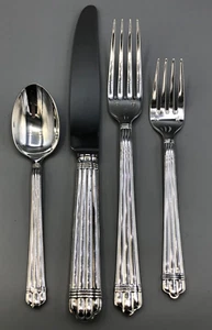 Aria  by Christofle France Silverplate individual 4 Piece Dinner size Settings - Picture 1 of 6