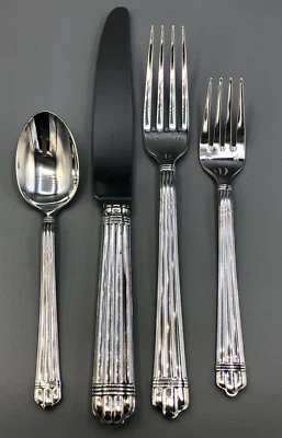 Aria  by Christofle France Silverplate individual 4 Piece Dinner size Settings - Image 1 of 4