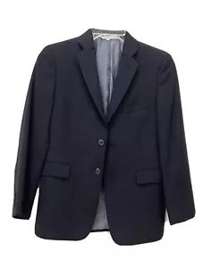 Nordstrom Womens 12R 100% Wool Blazer Jacket Heather Black Career V-Neck Lined - Picture 1 of 13