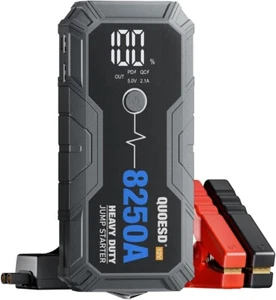 Heavy Duty Truck Battery Booster Pack Jump Starter Box Portable 8250Amps Power - Picture 1 of 9