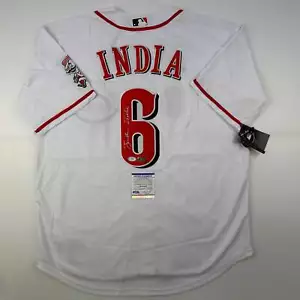 Autographed/Signed Jonathan India Cincinnati White Baseball Jersey JSA COA - Picture 1 of 3