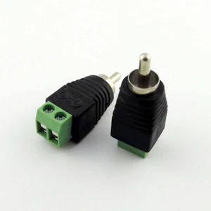 100pcs Phono RCA Male Plug To AV Screw Terminal Solderless Connector CCTV 2024 - Picture 1 of 9