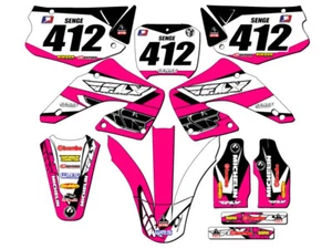 2000-2001 CR 125 R 13 FLY Pink Senge Graphics Kit Compatible with Honda - Picture 1 of 10
