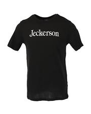 Jeckerson Men's  Print T-Shirt With Short Sleeves In Black