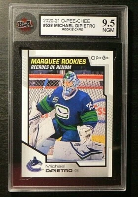 2020-21 20-21 O-Pee-Chee ROOKIE #528 Michael DiPietro Canucks KSA 9.5 NGM - Image 1 of 2