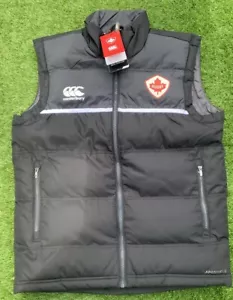 Canterbury Rugby Gilet Small Mens Canada Bnwt Bodywarmer Black - Picture 1 of 9
