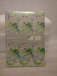 Ipad New Air 13 Case 2 Piece Shell with Keyboard Protector Green/Purple Pastels - Picture 1 of 5