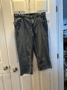 LANE BRYANT ~ BLUE DENIM JEANS ~ 5 Pockets ~ VGC ~ Size 14 - Picture 1 of 5