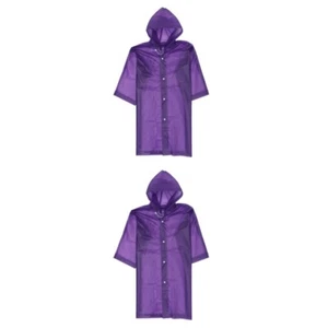  2pcs Kid Raincoat Simple EVA Thickened Translucent Raincoat for Girl Kid Child - Picture 1 of 12