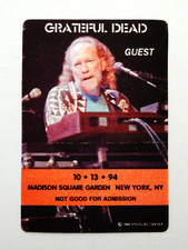 Grateful Dead Backstage Pass New York NY MSG 10/13/94 10/13/1994 Vince Welnick