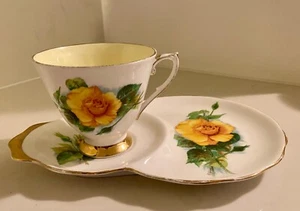 Roslyn China Wheatcroft Roses Teacup and Snack Plate. - Picture 1 of 6
