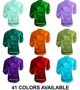 Camisa Abotonada Satén Victoriana Camisa Especial Manga 3/4 Talla Grande S90 - Imagen 1 de 45
