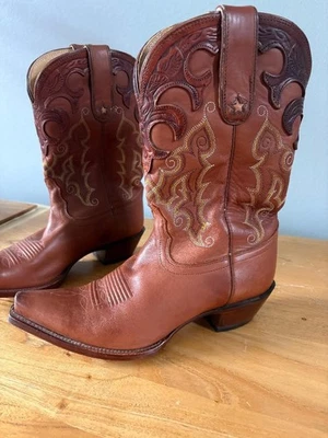 Botas de cuero para mujer Tony Lama VF6001 marrón 8B en muy buen estado Foto 1 de 4