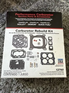 Edelbrock 12760 Holley/Demon/Quick Fuel Carburetor Rebuild Maintenance Kit New - Foto 1 di 3
