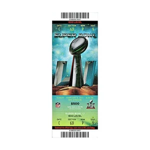 Super Bowl LI New England Patriots vs Atlanta Falcons Ticket Stub (631, P, 9) - Picture 1 of 2
