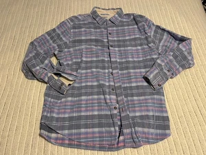 Camisa Tommy Bahama Para Hombre Talla XL Abotonada Azul Pana A Cuadros Mangas Largas Pkts - Imagen 1 de 8