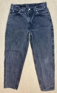 Pantalones de mezclilla Levis 560 de colección años 90 para hombre 33x30 negro naranja lengüeta calce suelto pierna cónica Y2K - Imagen 1 de 15