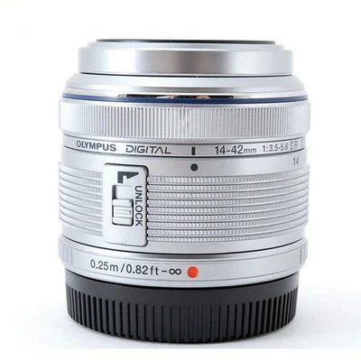 奥林巴斯 M.Zuiko 14-42 毫米 f/3.5-5.6 II R 镜头 适用于四分之三相机 - 银色 — 第 1/4 张图片