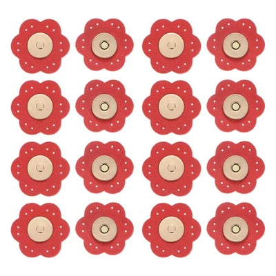 8Set Leather Snaps Buttons, Magnetic Snap Closures for Handbag/Purses [Red] - Image 1 of 4