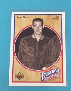 1991-92 Upper Deck Basketball Heroes #2 Jerry West Lakers BASKETBALL Card 3G - Picture 1 of 2