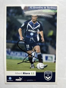 Autógrafo ALBERT RIERA-Girondinos Burdeos-16 Gorras ESPAÑA-Galatasaray-Zavrc-firmado - Imagen 1 de 2