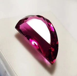 Pietra Granato Rosa Taglio Fantasia 37 Ct Perfetta Lente d'ingrandimento Qualità Pulita, Taglio 17x26x11m - Foto 1 di 11