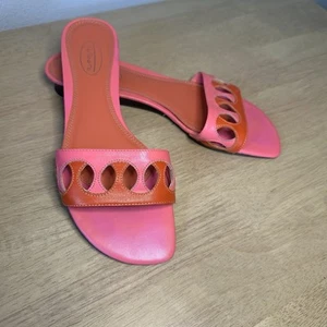 Talbots Women’s Y2K Sandy Slide Sandals. Pink and Orange. Size 7.5. - Picture 1 of 6