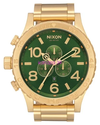 NEW NIXON 51-30 Chrono A083-3416 Watch - Gold/Green Sunray HP Gold - A0833416 - Image 1 of 3