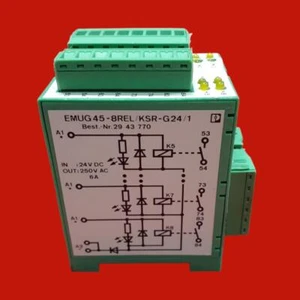 Phoenix Contact Multiple Relay Module EMUG 45- 8REL/KSR-G 24/ 1, 2943770 - Picture 1 of 5
