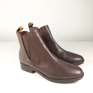 NEW JOULES CHELTENHAM DARK BROWN LEATHER BOOTS SIZE EU 36/ UK 3 - Picture 1 of 10