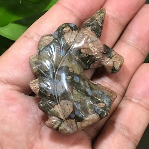 1pc Natural rhyolite unicorn skull quartz crystal carved reiki heal  2'' - Picture 1 of 11