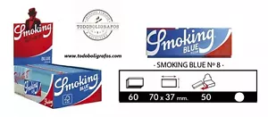 CARTINE SMOKING BLU REGULAR TRASPARENTI CORTE 50 LIBRETTI singole. - Foto 1 di 5