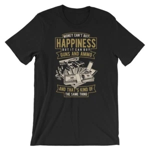 Money Cant Buy Happiness T-Shirt. 100% Cotton Premium Tee NEW - Bild 1 von 7