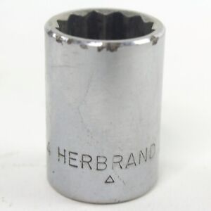 Vintage Herbrand 3/4" SAE Shallow Socket 1/2" Drive 12 Point USA