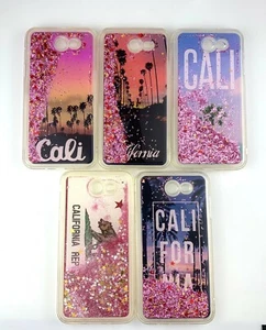For Samsung Galaxy J7 V/J7 2017/Sky Pro/Prime Liquid Glitter California Design - Picture 1 of 12