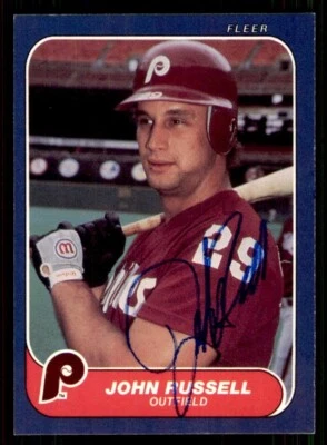 1986 Fleer Baseball #448 John Russell Signed Autograph (no COA) - Image 1 of 2