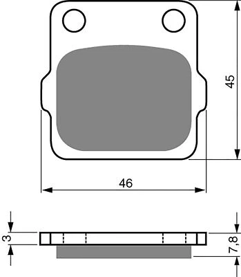 Goldfren Rear Brake Disc Pads K5 For Kawasaki KX 85 B8F 2008 - Image 1 of 2