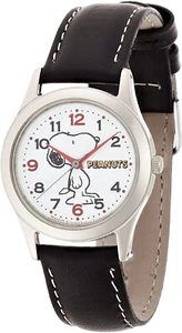 Snoopy watch CITIZEN Q & Q watches PEANUTS analog display black Ladies FromJapan - Picture 1 of 4