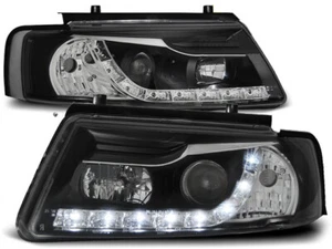 Faros para VW Passat B5 1996 1997 1998 1999 2000 VR-1696 negro luz natural - Imagen 1 de 1
