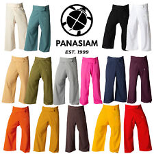 PANASIAM Pantaloni Pescatore Thailandese Classici | 100% Cotone | Pantaloni Avvolgenti, Yoga, Tai Chi