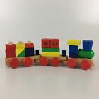 Melissa Doug Wooden Stacking Train Toddler Toy Engine Two Train Cars 19 pcs