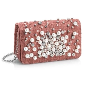 Borsa Pochette gioiello con perle bijoux e cristalli Ottaviani. - Picture 1 of 2