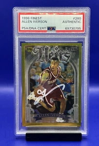 Allen Iverson 1996-97 Topps Finest Gold RC Auto PSA/DNA POP 2 - Picture 1 of 3