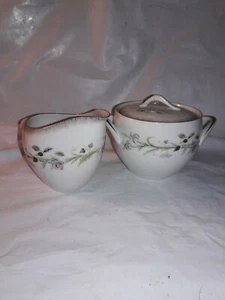 3 PC SANGO CANTERBURY FINE PORCELAIN CHINA SUGAR BOWL LID & CREAMER MADE JAPAN - Picture 1 of 10