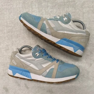 Diadora N9000 Shoes Mens 8.5 Running Sneakers Suede Lace Up Gray Blue - Picture 1 of 13