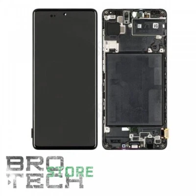 DISPLAY SAMSUNG A71 SM A715F ORIGINALE SERVICE PACK VETRO TOUCH LCD FRAME NERO