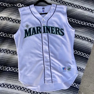 MARINERS KEN GRIFFEY JR. AUTOGRAPHED WHITE DIAMOND AUTHENTIC JERSEY SIZE 48 - Image 1 of 4